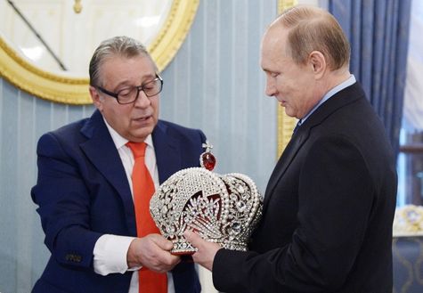Хазанов и Путин. Фото: © Алексей Никольский/пресс-служба президента РФ/ТАСС